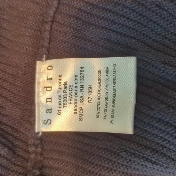 Sandro Paris Knit Textured Mini Dress - Picture 8 of 9